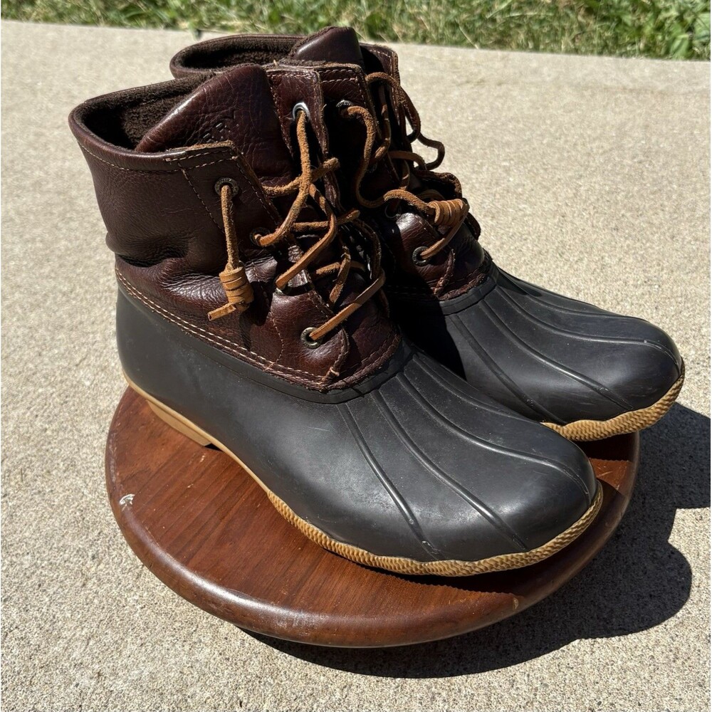 Sperry Top Sider Boots Women’s Sz 9 Brown Duck Waterproof Snow Rain STS91176